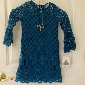 Rare Editions Green Sheath Dress with Bell Sleeves- size 5